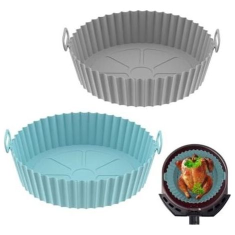 Moule Silicone - 20 Cm - Pour Friteuse À Air Micro-ondes Et Four - Lot De 2 (1/4)