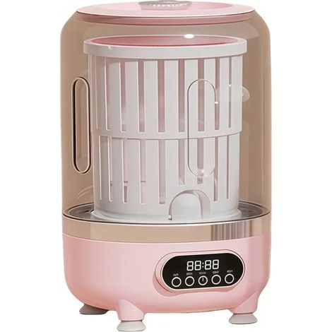 Machine à laver rechargeable USB (rose) pour le lavage du linge, 3 L, entièrement automatique avec fonction d'essorage (1/5)