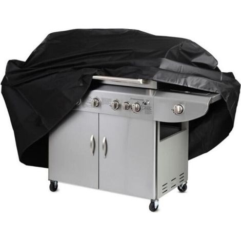 Telo protettivo (nero) per barbecue a gas - Telo impermeabile in tessuto Oxford 210D - Nero - XL/170x61x117CM