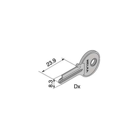 CHIAVE GREZZA 4 SPINE PER CILINDRO- - (501.04.00.1) - 20 pezzi WELKA