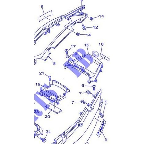 Yamaha 5GJ-2173B-30 3D-Emblem – T-max 500 06–07