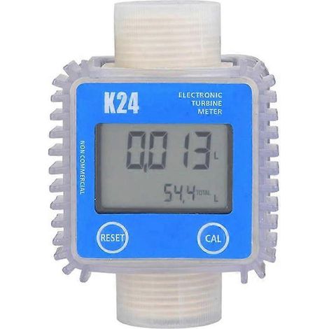 Débitmètre numérique K24 pour turbine à huile et carburant, avec écran LCD et outils pour produits chimiques. (1/5)