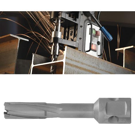 Für Hohlstahlplatten und Hartmetallplatten wird ein metrischer Magnetbohrer mit einer Bohrtiefe von 50 mm verwendet, der bis zu 13 mm tief bohren kann. (1/5)