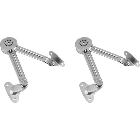 Lot de 2 supports télescopiques métalliques pour couvercles d'armoires et placards. Support robuste