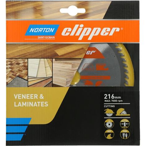 NORTON PIŁA TARCZOWA 216mm x 30mm x 60z LAMINATY I FORNIR (2,6/1,8)