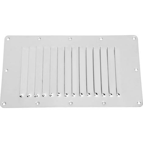 Évent à Persiennes Marines, 228 X 127 Mm, Polissage Miroir en Acier Inoxydable 316, évent à Persiennes Estampillé pour Bateaux Marins, Yachts, Kayaks, Navires, Camping-Cars (1/5)