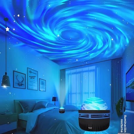 Projecteur de ciel étoilé pour chambre (Nebula), veilleuse 7 couleurs, projecteur de vagues océaniques (1/5)