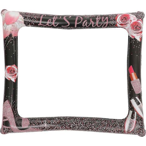 Cadre photo pour fête d'anniversaire, accessoire selfie pour festival, accessoire photomaton, cadeau d'anniversaire pour femme-75X65CM-Rose Gold (1/2)