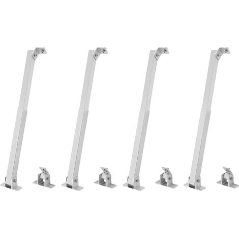 Staffe di montaggio per pannelli solari, in lega di alluminio anodizzato, angolo di inclinazione regolabile da 15 a 30°, supporta 220,46 libbre, installazione versatile per camper e pareti, design res (1/5)