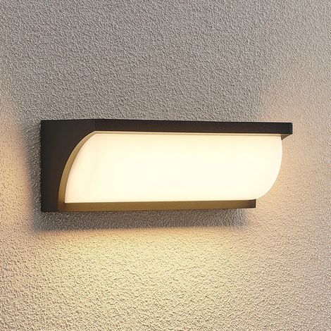 [GEBRAUCHT] B-Ware Lucande Außenwandleuchte Aune LED Gartenlampe Wandleuchte anthrazit IP65 815lm (1/2)