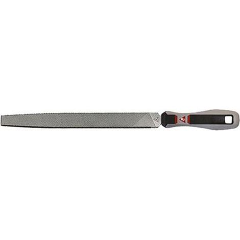 Lima piatta a punta con manico bimateriale taglio 1/2 dolce per metallo -6" (1/2)