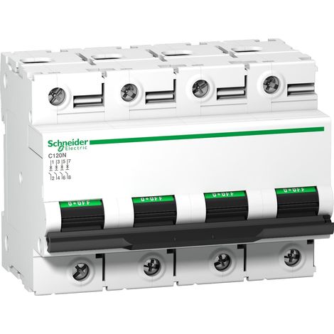 Interruttore magnetotermico C120N 4P D 100A 10000A - A9N18392