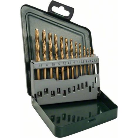 Bosch Ensemble de forets HSS-TiN 13 pièces argent