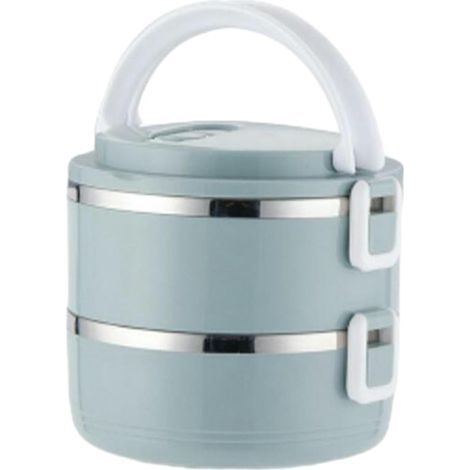 Lunchbox – Edelstahl – Isoliert – Doppelwandig – 15 x 14,5 cm – 1400 ml – Blau (1/5)