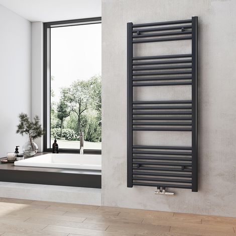 Heilmetz Badheizkörper Mittelanschluss Handtuchwärmer Handtuchheizkörper 1200x500mm Anthrazit