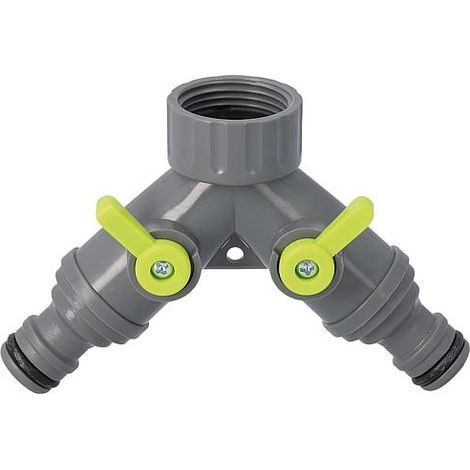 Repartiteur 2 voies 3/4" pour 1/2" robinet d'eau