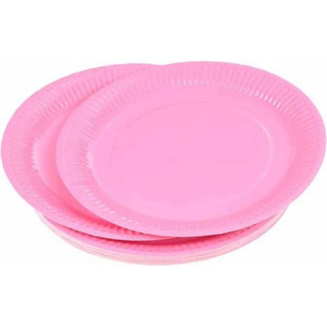 Lot de 20 Assiettes en Carton "Vitamine" 18cm Rose