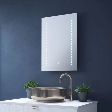 Luxury Illuminated LED Mirror Touch Sensor Dimmable with Shaver Socket (1/4)