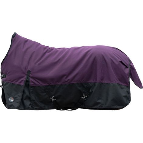 125 cm, lilla/nero: Pferdedecke Modell Glasgow Außenstoff 1200 Denier und Wattierung 300 g (1/5)