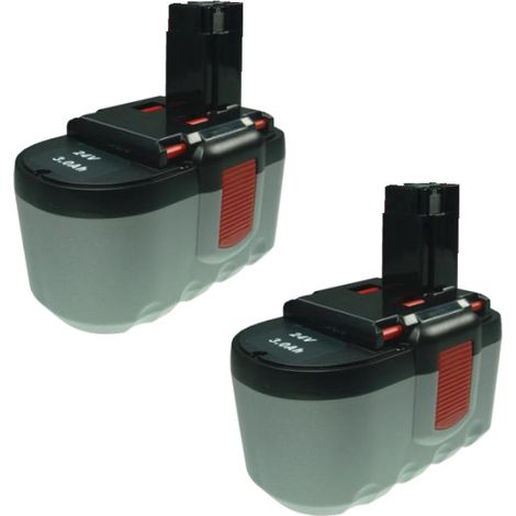 2x Trade-Shop Werkzeug Ni-MH Akku 24V 3000mAh für BOSCH 3924-24 3960 52324 52324B GCM 24V GMC 24V SAW 24V GCM24V GMC24V SAW24V BERNER BACCS-24V BACCS 24V BACCS24V ersetzt BOSCH 2607335268 2607335279