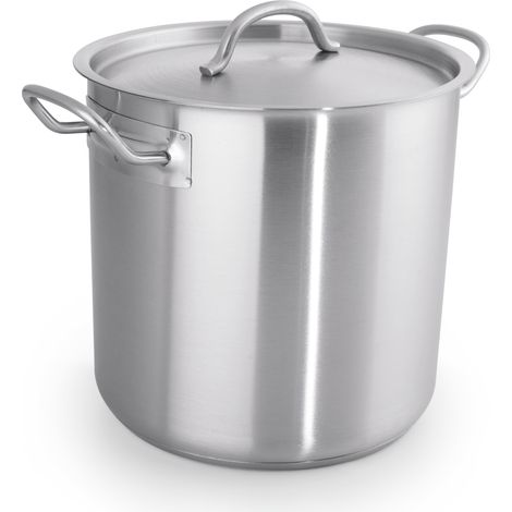 Marmite avec couvercle en Acier au nickel-chrome 13 L H 220 mm Ø 280 mm - Was Germany