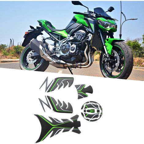 Öltank-3D-Schutzpolster, Zierleiste mit Fischgrätenmuster, passend für Kawasaki Ninja Z900 (1/5)