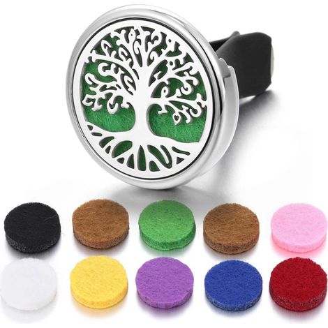 2 x Car Air Vent Clip, Steel Medallion Air Vent Clip, Aromatherapy Car Oil Diffuser, Air Freshener Vent Clips, for Car, Office or Other Places (1/5)