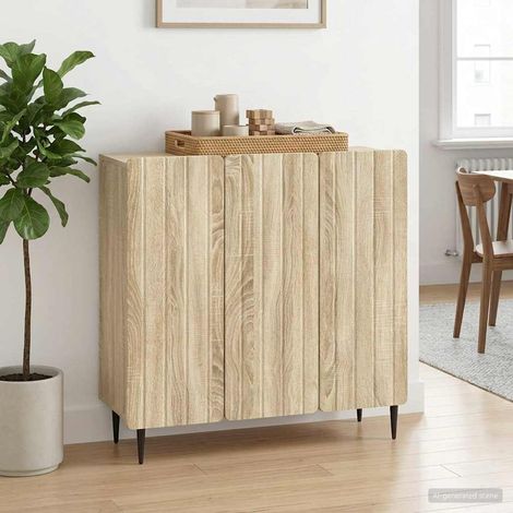 Aparador Roble Sonoma 89 x 34,5 x 82 cm Madera de Ingeniería (1/4)