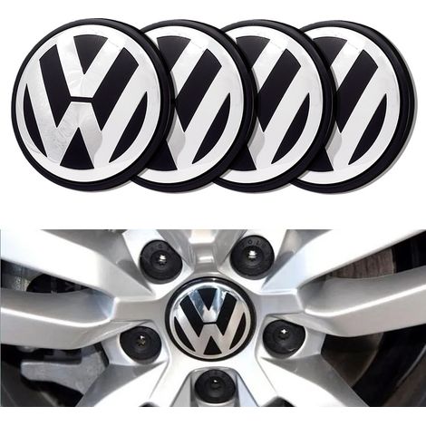 Volkswagen VW Aufkleber – Zentrales Logo – 4er-Pack