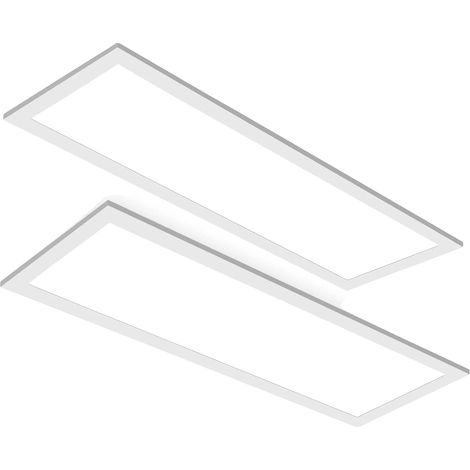 Lámpara de techo regulable, de bajo consumo, 2 unidades, 60 cm, luz neutra, blanca. (1/2)