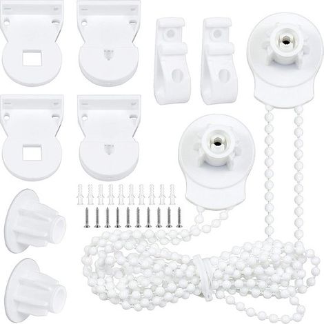 set di accessori e kit di riparazione per tende a rullo da 25 mm, colore bianco. (1/5)
