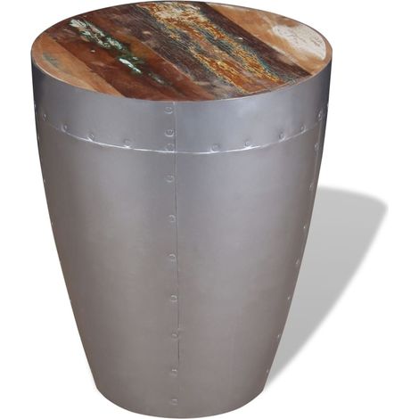 Tabouret de style industriel rétro fabriqué en bois recyclé
