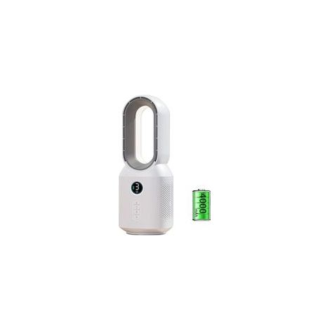Leiser Turmventilator, kleiner Tischventilator, 3 Geschwindigkeitsstufen, 4000 mAh USB-Akku, tragbarer, blattloser Ventilator für Schlafzimmer, Büro, Küche (1/4)