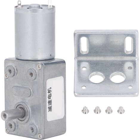 24-V-Gleichstrom-Getriebemotor, 12-mm-Einwellenmotor, Drehmoment 4–25 kg·cm, selbsthemmend, reversibel, mit Maschinenfuß, 10 U/min (1/5)