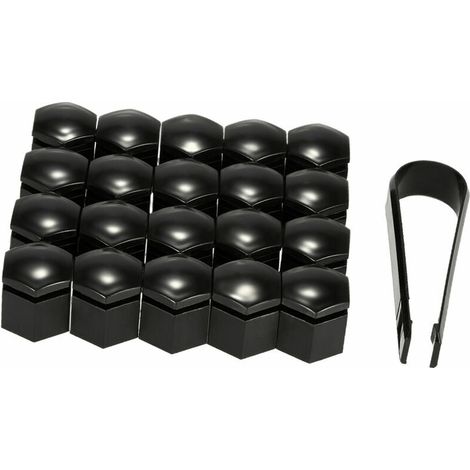 Green Mobility-Vauxhall Opel 19MM ecrou de roue cache boulon kit 20 +1, diametre interieur 19cm hauteur 24mm,noir noir (1/5)