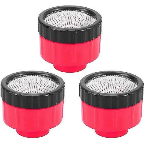 Three plastic water nozzles with a 400-micro-perforated stainless steel disc for rapid watering of flowering plants and seedlings. (1/3)
