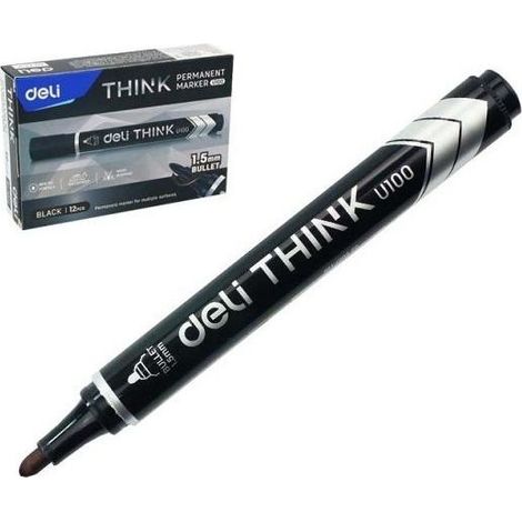 Permanentmarker rund 1,5 mm schwarz (12 Stück)