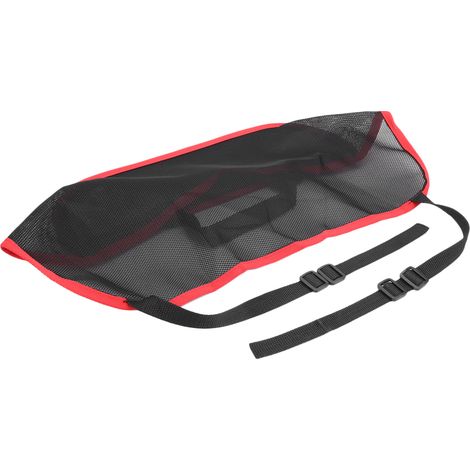 Universelles Auto-Netztaschenhalter zwischen den Sitzen, Netzaufbewahrungstasche, Hundegitter, Auto-Innenausstattung, Schwarz mit rotem Rand (1/5)