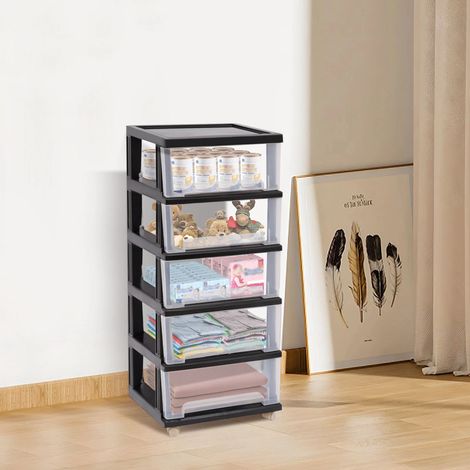 Organizador de 5 cajones, cajas de almacenamiento, armario de dormitorio, tocador