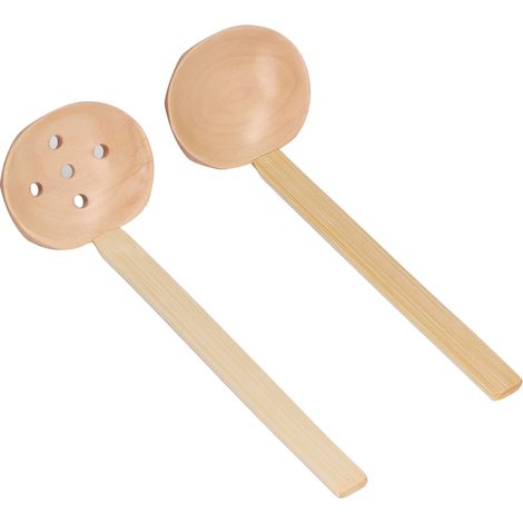 Stück Holzlöffel – Zuverlässig, langlebig, glänzend, leicht, ergonomisch und komfortabel – Küchenhelfer für Zuhause (1/5)