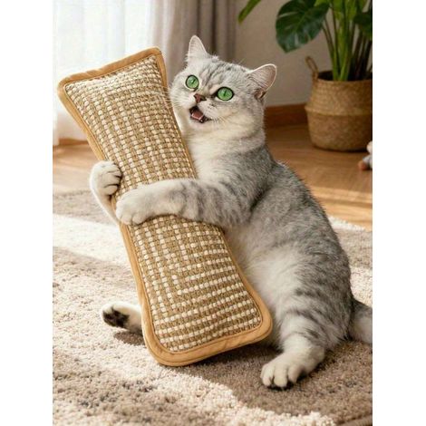 1 pièce Griffoir pour chats, Oreiller interactif pour chats, Coussin à gratter auto-divertissant, Soin buccal durable pour chats, Taille S (1/5)