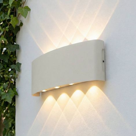 LED Wandleuchte außen "Ithan" aus Aluminium von Lindby
