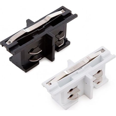 IluminaShop - Conector en Linea Empotrado para Carril Trifasico Blanco / Negro  Blanco (1/4)