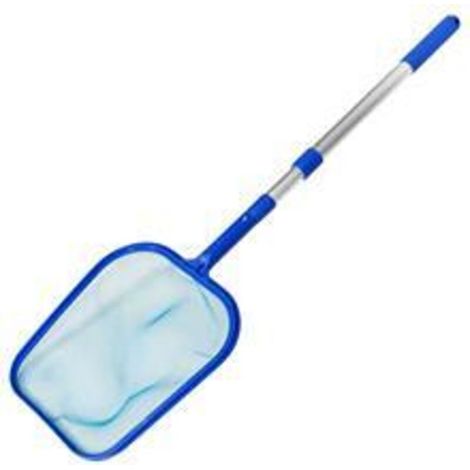 Épuisette de Surface Piscine,Kit de Piscine Nettoyage,Filet à Mailles Fines Épuisette Piscine,Filet de Piscine avec Manche Télescopique en Aluminium et Gants,pour Piscines,Spas,Fontaine,Étang (1/5)
