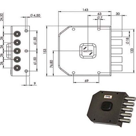 Serrure Sic.Semplice Sx Dm A411 Moia