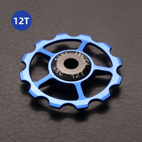12T Bleu Galet guide-dérailleur en céramique usiné CNC 12T pour vélos (1/5)