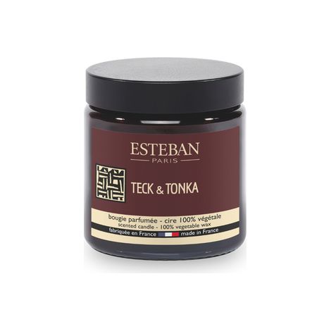 Candela profumata Teak e fava tonka 90g Esteban-Paris