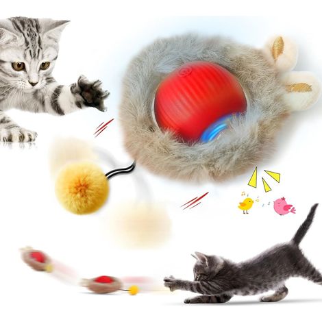 Jouets pour chats - Balles pour chats - Balle interactive pour chats - Balle électrique pour chats - Balle à mouvement automatique - Attire les chats d'intérieur - Balle pour jouer et interagir avec l (1/5)