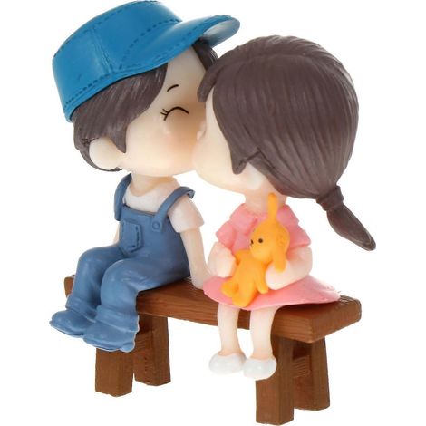 1 paire de figurines d'amoureux, statues de poupées de couple, décorations pour la maison et le bureau (1/5)