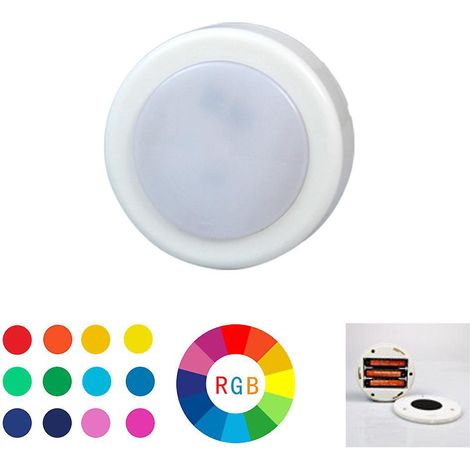 lampe Led Rgb Sans Fil Rechargeable 2pcs, Dimmable Led Window Lights Colorful Usb Closet Lights With Remote Control Kitchen Under Cabinet Lights B (1/5)